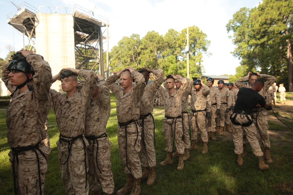 Photo Gallery: Marine recruits train on Parris Island rappel tower