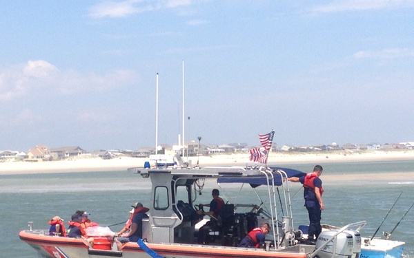 Coast Guard assists five boaters near Bogue Inlet