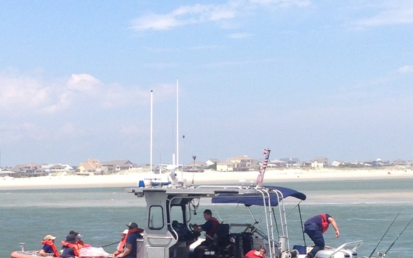 Coast Guard assists five boaters near Bogue Inlet