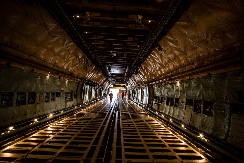 C-5 Galaxy loads cargo at JB Charleston