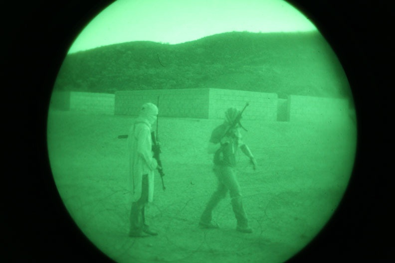 7th ESB Marines role-play as insurgents during 13th MEU night raid