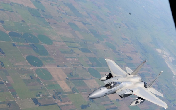 Answering the call: McConnell refuels ANG F-15s