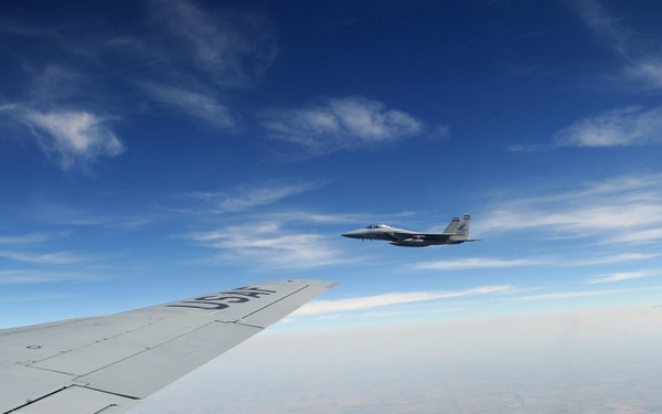 Answering the call: McConnell refuels ANG F-15s