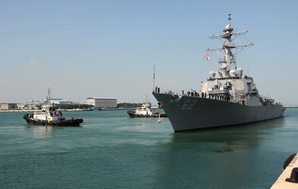 USS Fitzgerald at Changi Naval Base