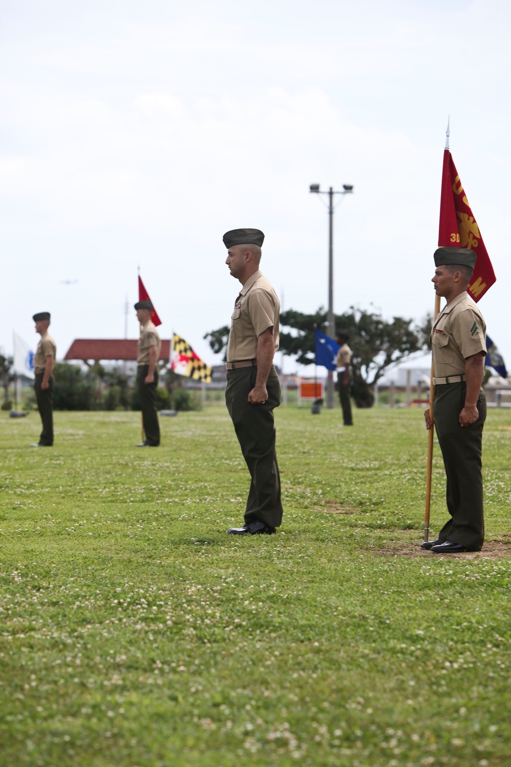 Retirement ceremony at Camp Kinser