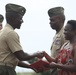 Retirement ceremony at Camp Kinser