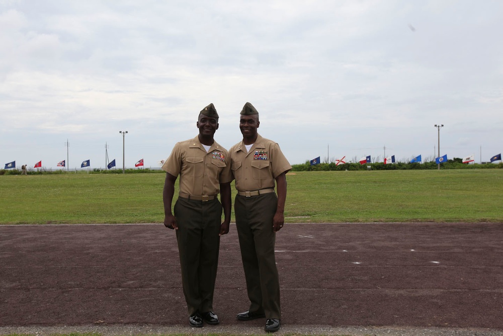 Retirement ceremony at Camp Kinser