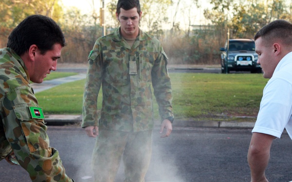 MRF-D Marines and Australian soldiers transform daycare yard
