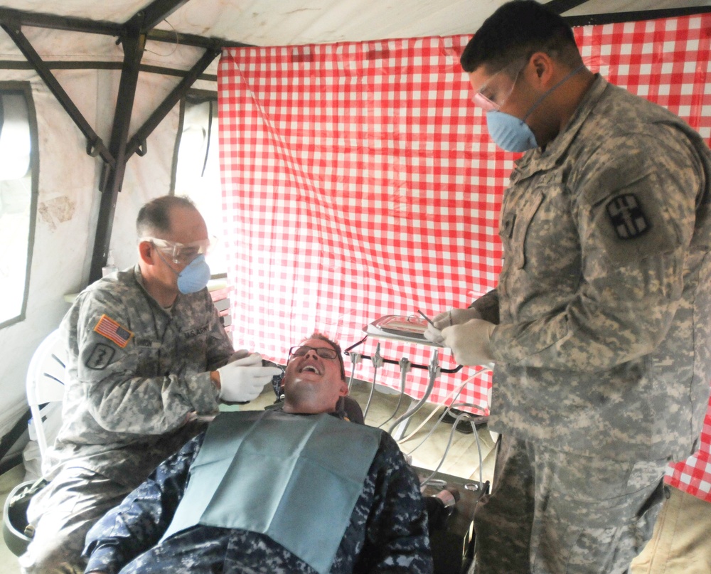 Blue in sea of green: Navy, Army form medical team