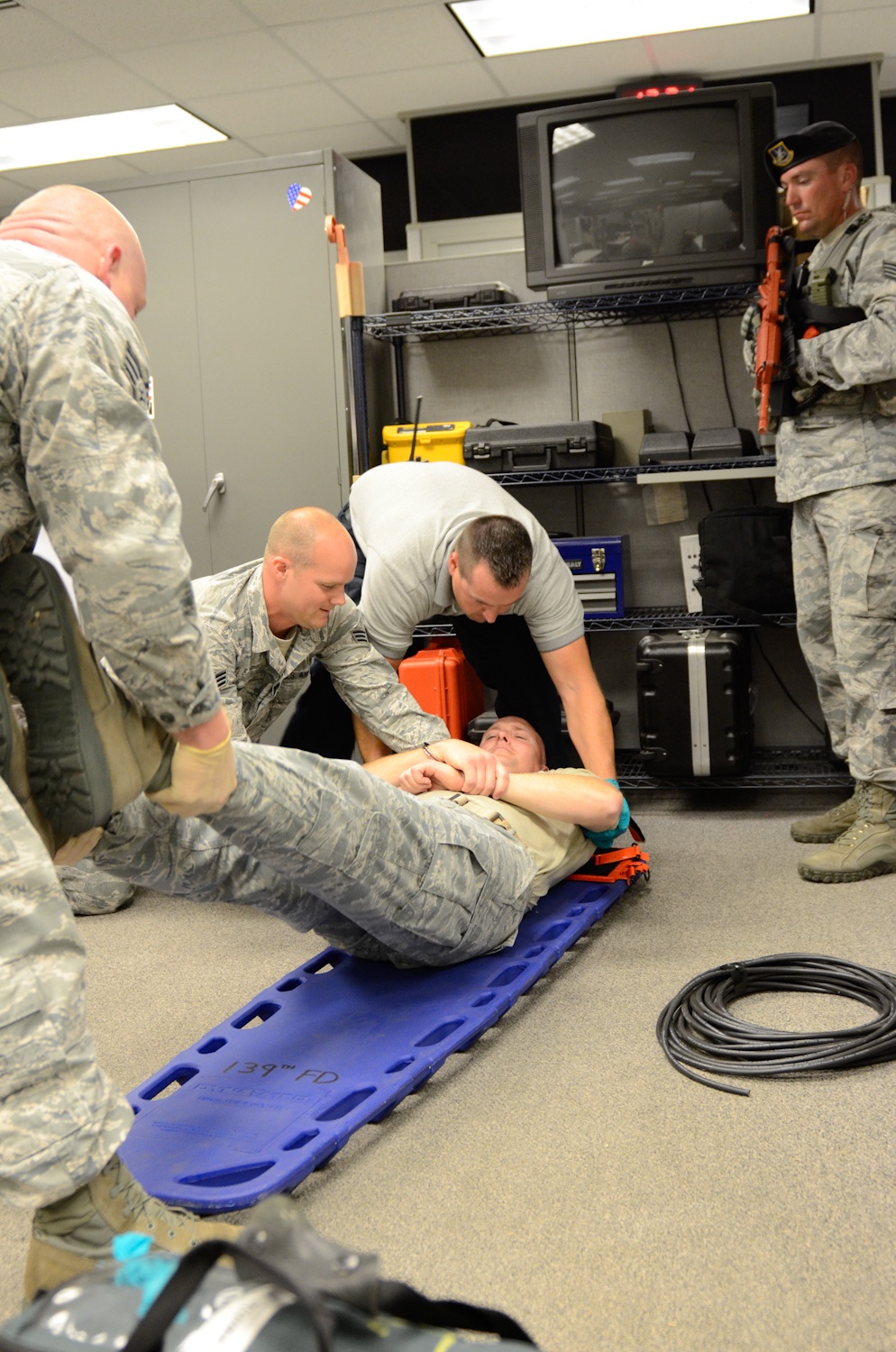 Acitve shooter exercise at Rosecrans Air National Guard Base, Mo.