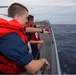 USS Mason sailors train during man overboard drill
