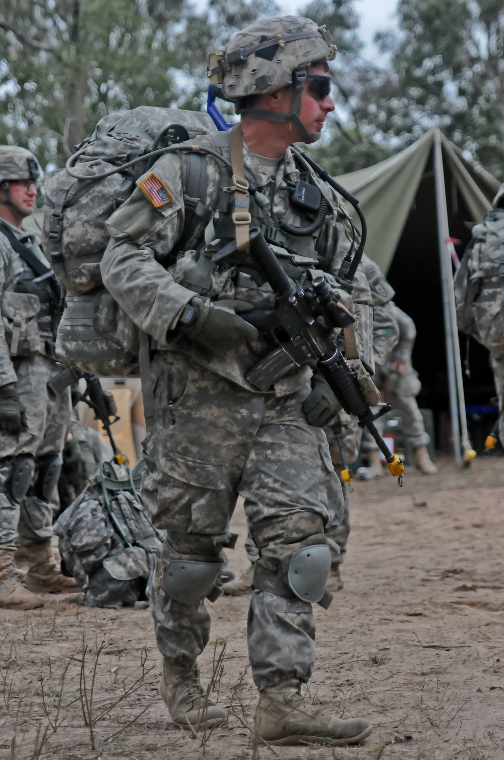 1-501 IN (A) paratrooper prepares to lead his unit
