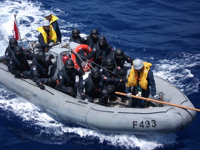 Tunisia team in RHIB