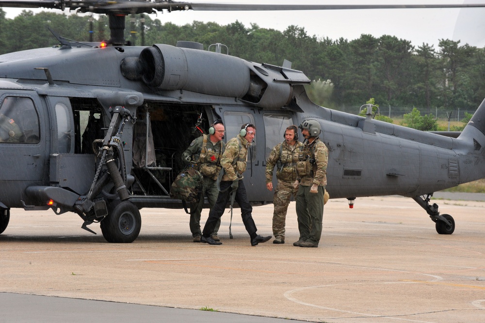 Secretary of the Air Force Eric Fanning visits the 106th Rescue Wing