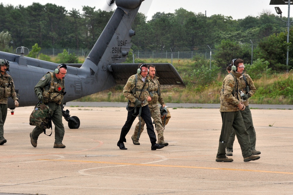 Secretary of the Air Force Eric Fanning visits the 106th Rescue Wing