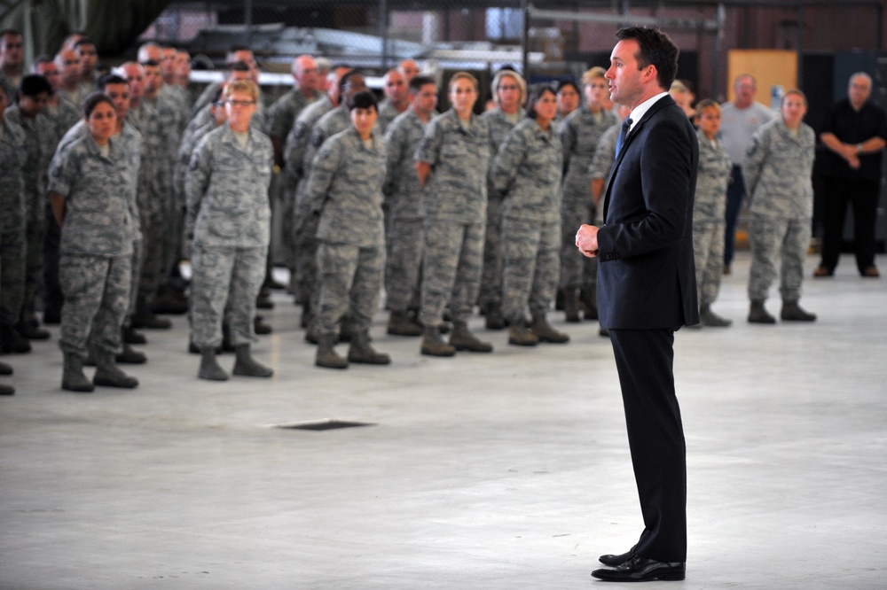 Secretary of the Air Force Eric Fanning visits the 106th Rescue Wing