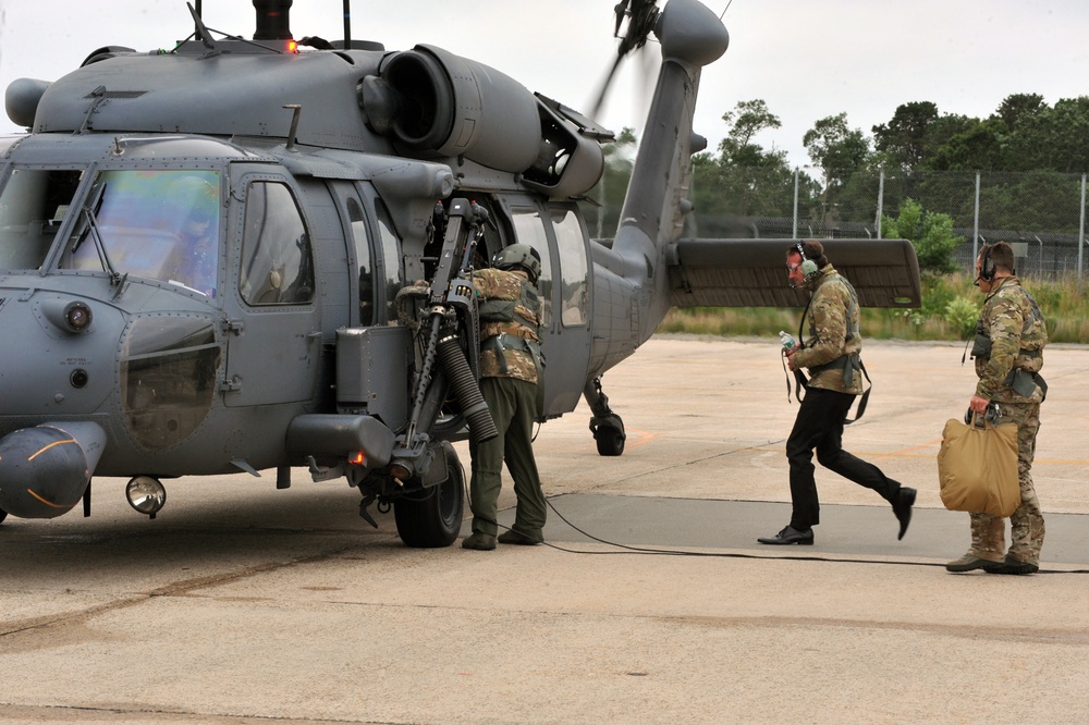 Secretary of the Air Force Eric Fanning visits the 106th Rescue Wing