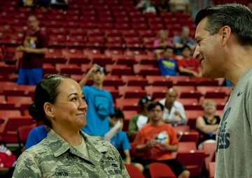 USA Basketball recognizes airmen during Blue vs. White game
