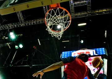 USA Basketball recognizes airmen during Blue vs. White game