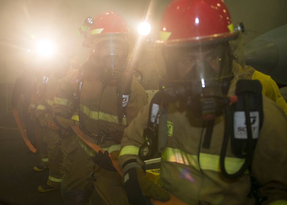 USS Harry S. Truman sailors drill