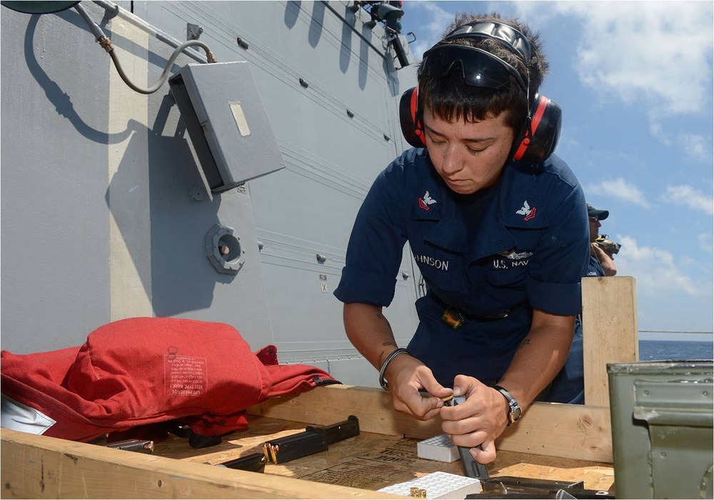 USS Bulkeley conducts weapons qualification