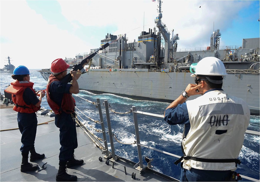 USS Bulkeley conducts underway replenishment