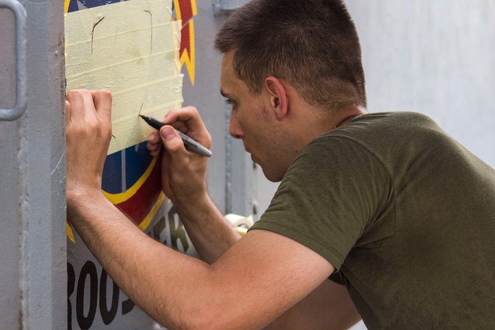 MEU emblem painting