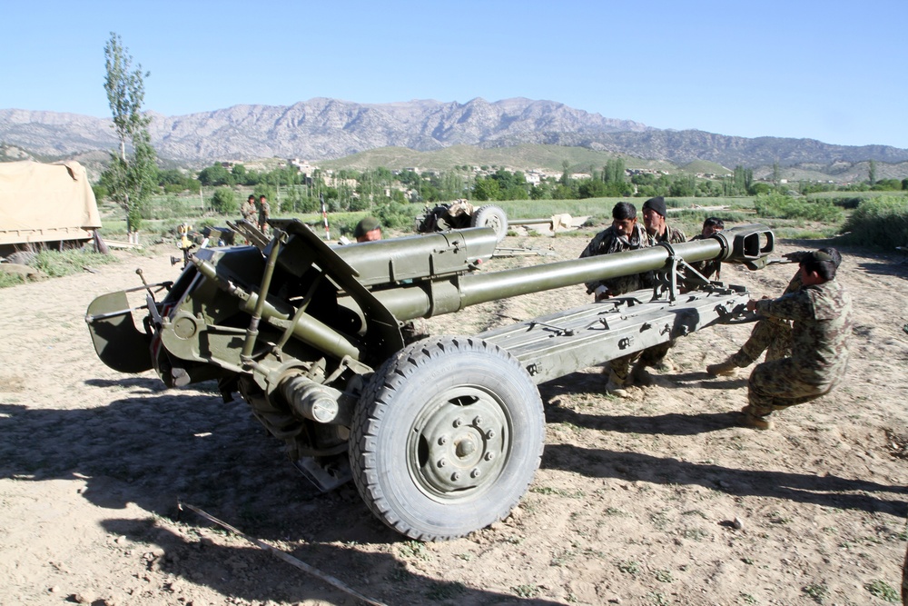 ANA soldiers provide safety through delivery of artillery fires
