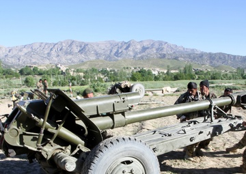 ANA soldiers provide safety through delivery of artillery fires