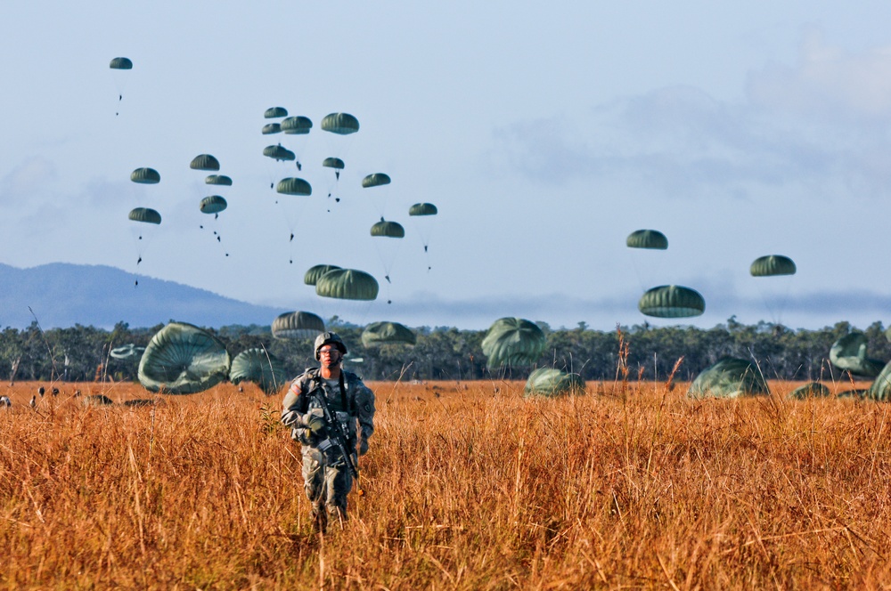 Spartan paratroopers jump across the equator, into Talisman Saber