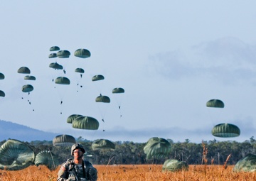 Spartan Paratroopers jump across the equator, into Talisman Saber