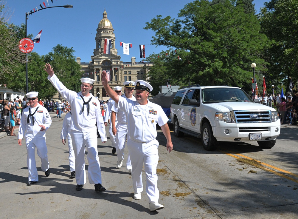 Frontier Navy sailors participate in Cheyenne Frontier Days