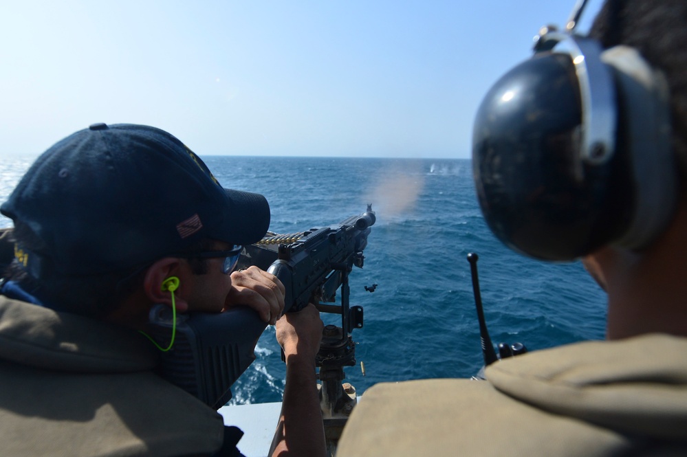 Live-fire exercise aboard USS Monterey