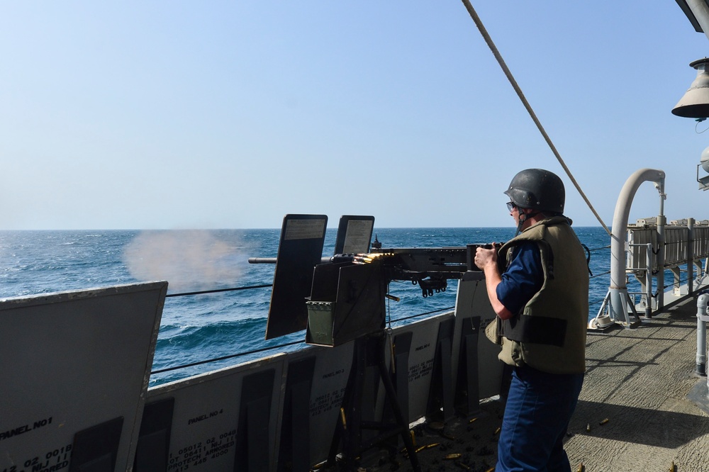 Live-fire exercise aboard USS Monterey