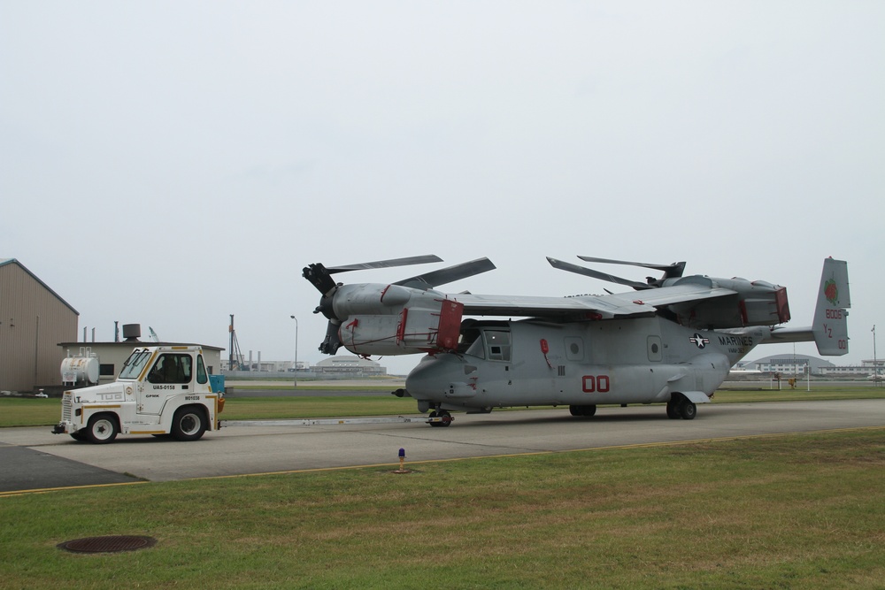 MV-22 Ospreys arrive at MCAS Iwakuni