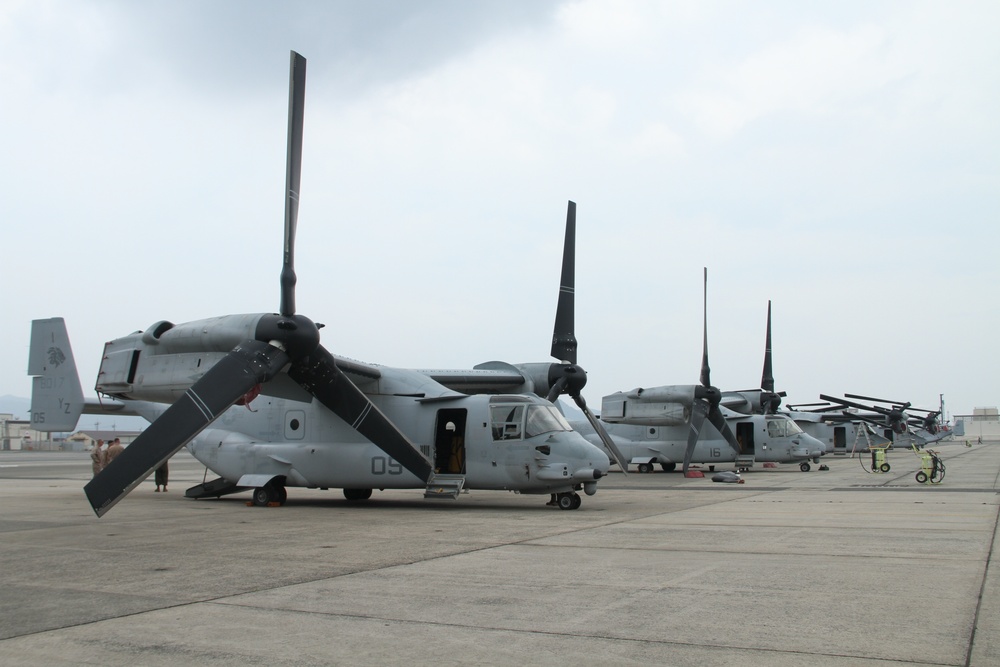 MV-22 Ospreys arrive at MCAS Iwakuni