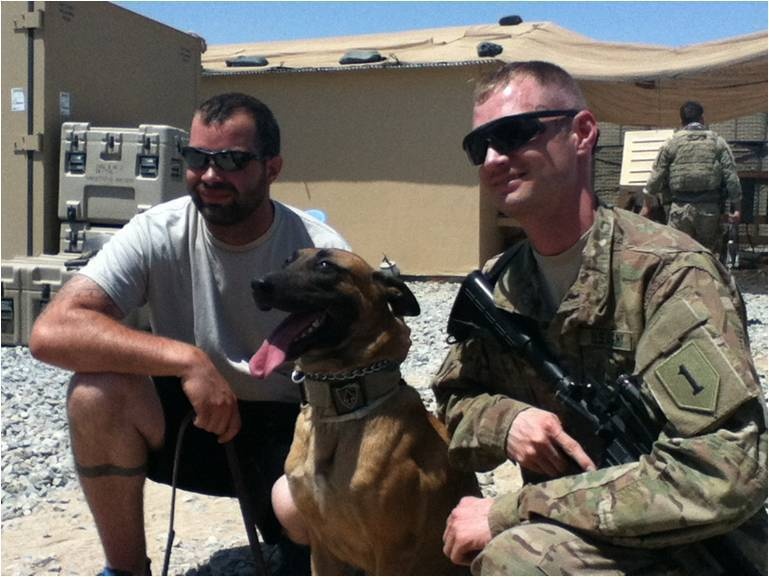 Working dog made an honorary 'Blue Spader'