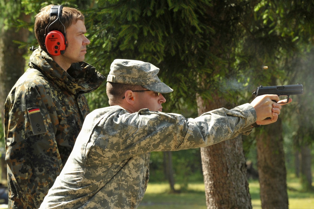 US soldiers compete for the German Schuetzenschnur