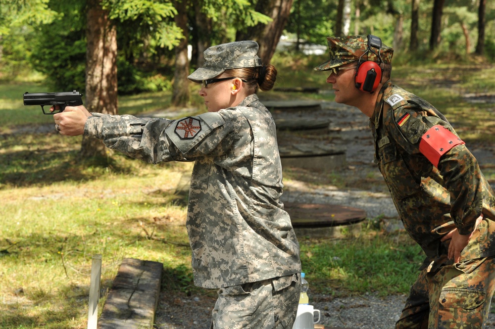 US soldiers compete for the German Schuetzenschnur