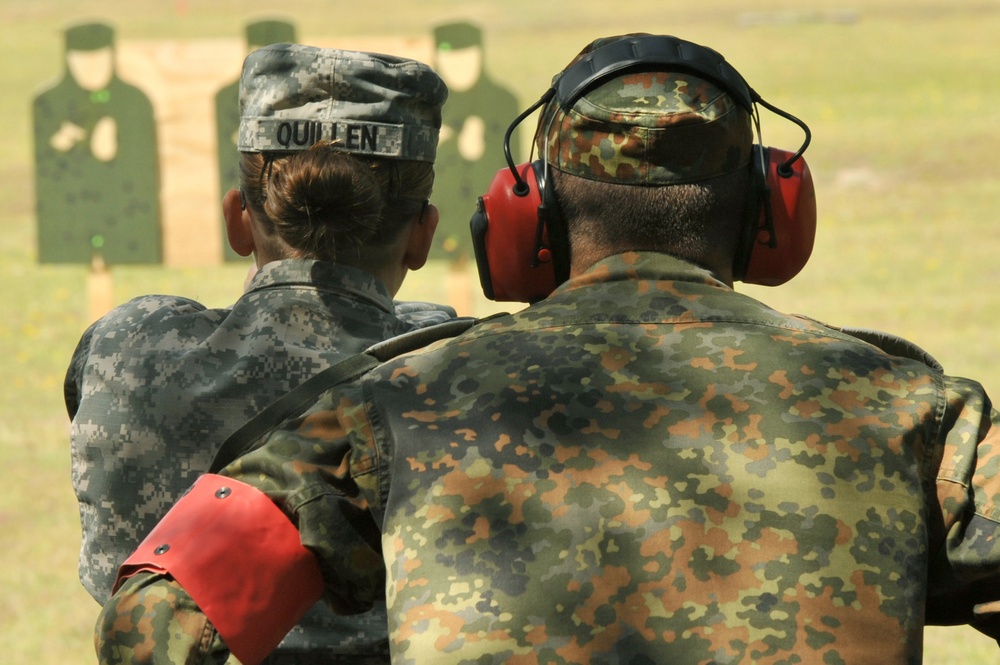 US soldiers compete for the German Schuetzenschnur