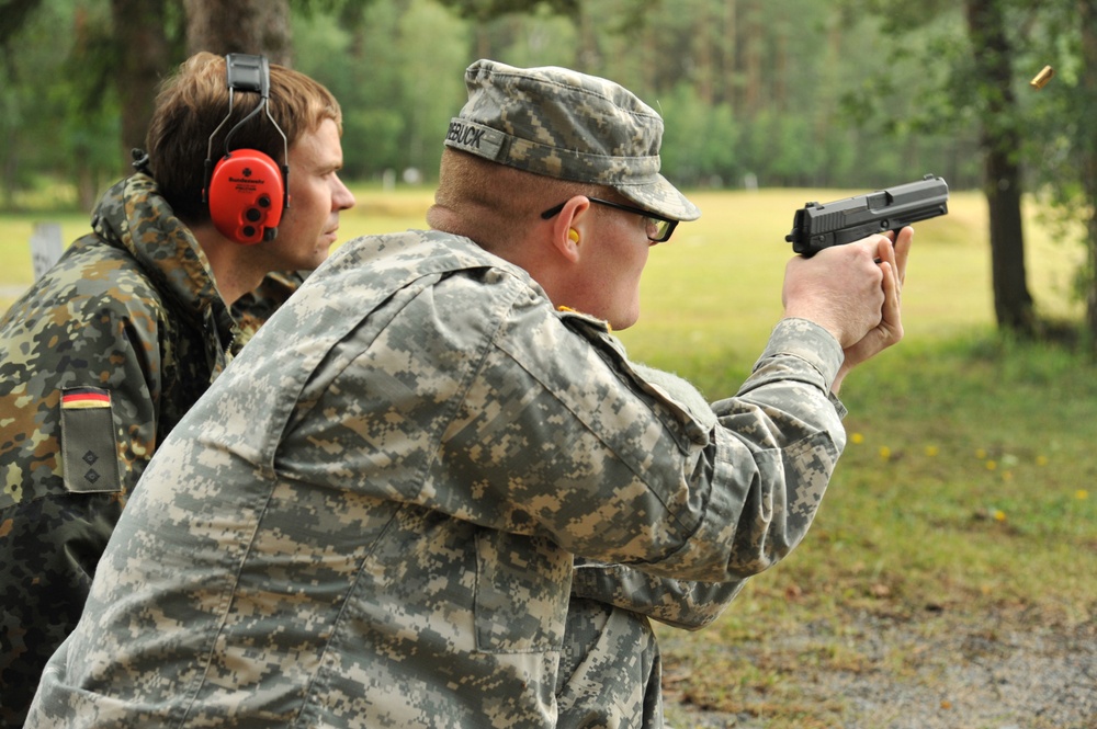 US soldiers compete for the German Schuetzenschnur