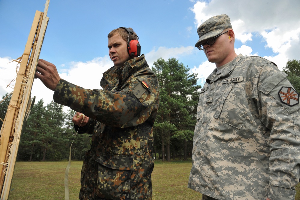 US soldiers compete for the German Schuetzenschnur