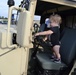 Hailie Jones, 15-months-old, checks out a Humvee on display