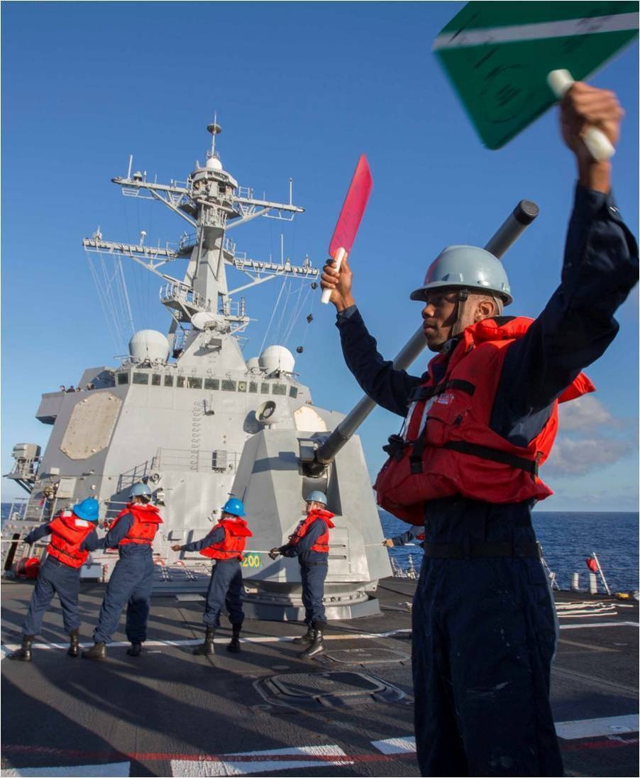 USS Mason underway replenishment