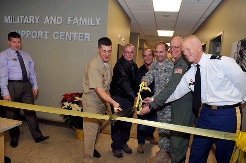Military and Family Support Center ribbon cutting