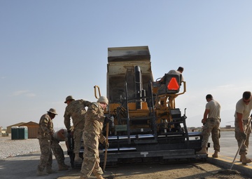 RED HORSE aircraft ramp construction on BAF nears completion