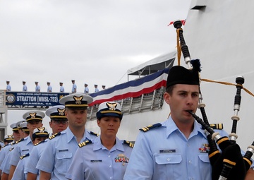 Change of command ceremony for the Coast Guard Cutter Stratton