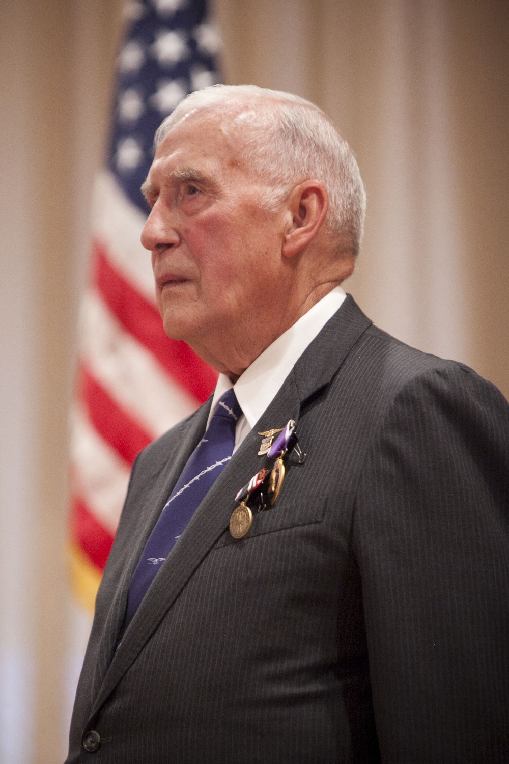 Ernest C. Brace awarded Purple Heart and POW Medals