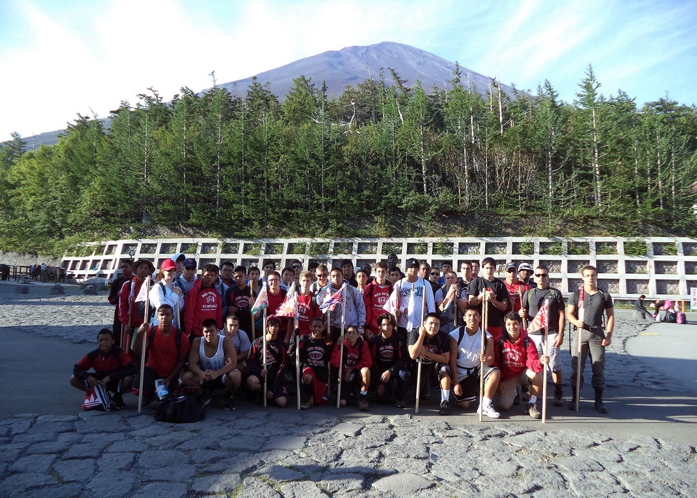 Kinnick football players return to summit during second annual Mt. Fuji climb