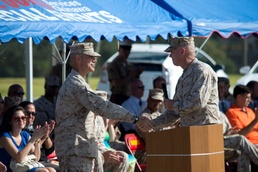 MCB S. D. Butler, MCIPAC sergeant major relinquishes duties